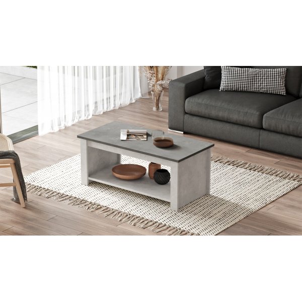 Luvio soffbord 14, 100x50 cm - Silver/antracit Luvio soffbord 14, 100x50 cm - Silver/antracit
