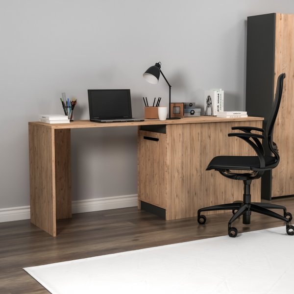Bureau Akser 180 x 47 cm - Pin/anthracite