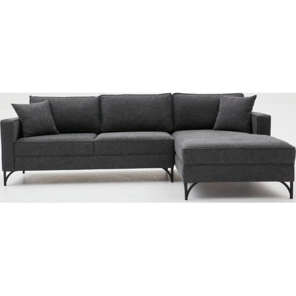 Canap divan Berlin - Anthracite/noir