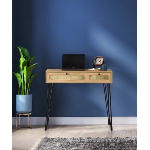 Bureau Sahra 105x55 cm - Chne/noir