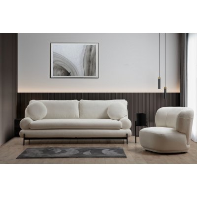 Livorno 3-sits soffa - Vit