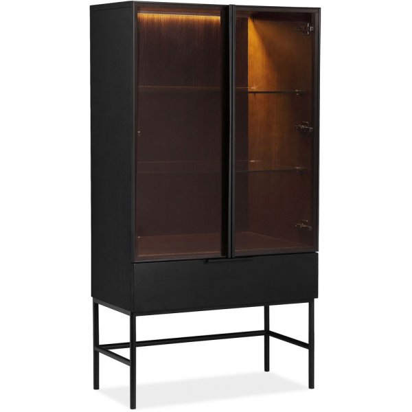 Sterling vitrinsk�p - Svart askfan�r