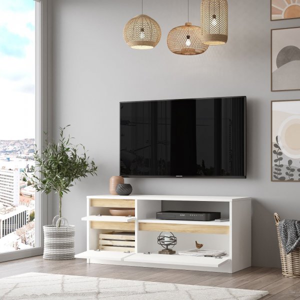 Luvio mediabank 7 - Eiken/wit Luvio mediabank 7 - Eiken/wit