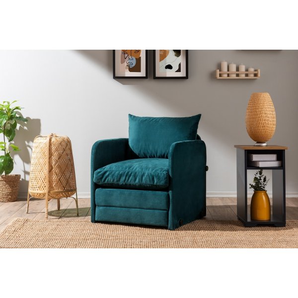 Canap convertible Saga - Vert ptrole