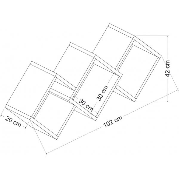 Galaxy wandplank Wit/antraciet Galaxy wandplank Wit/antraciet