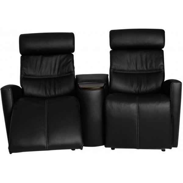 Canap relax lectrique 2 places Milan - Noir