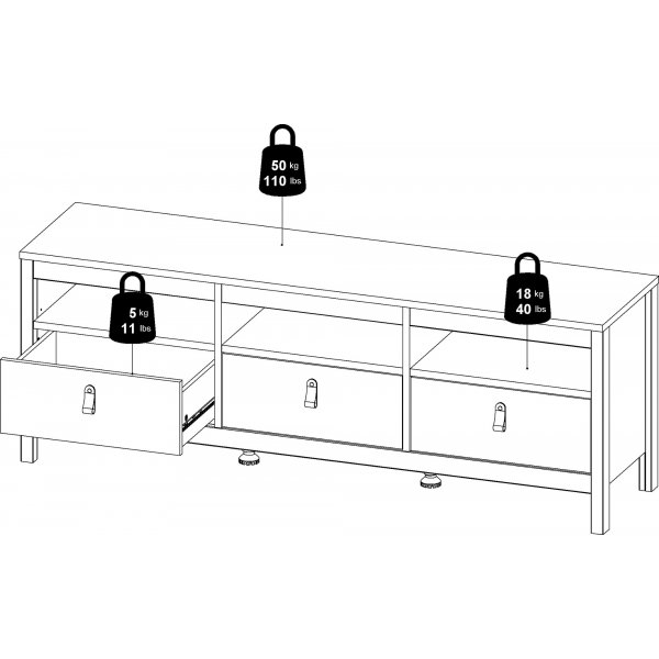 Banc multimdia Madrid - Blanc