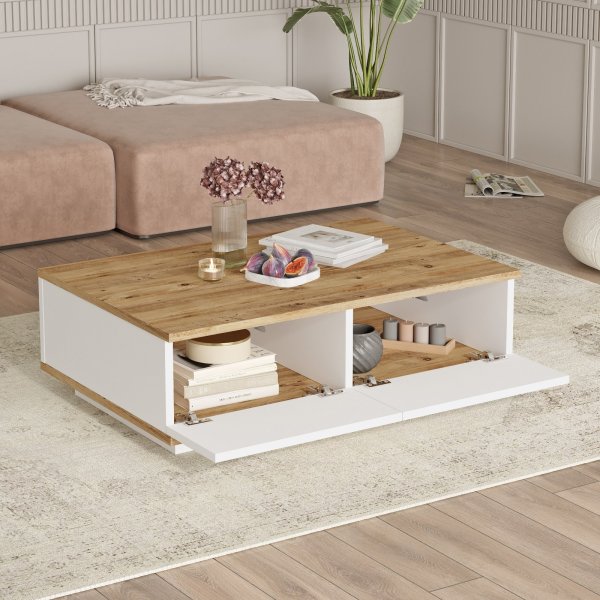 Future table basse 14 - Pin/blanc Future table basse 14 - Pin/blanc