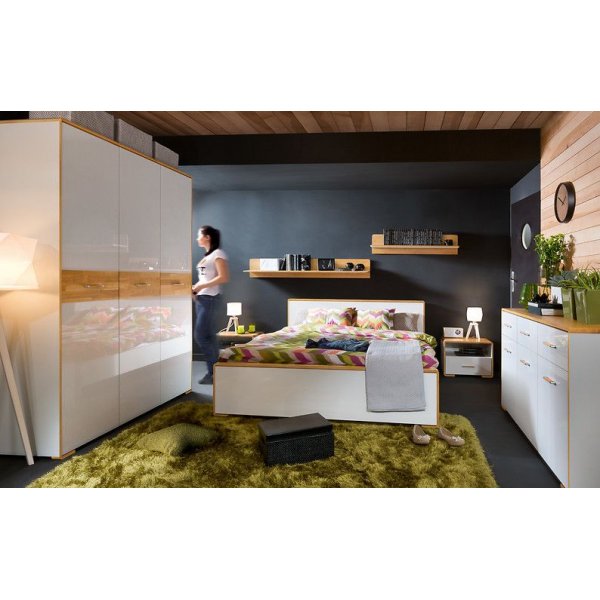 Gordon garderob - Ek / Vit högglans Gordon garderob - Ek / Vit högglans