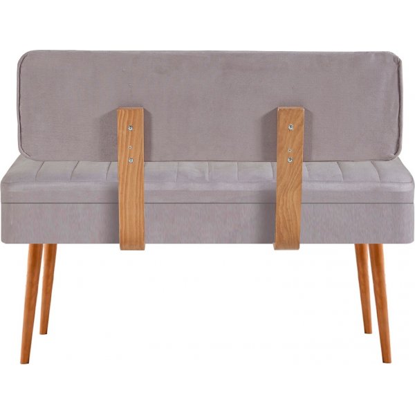Banc Vina avec dossier - Pin/gris clair Banc Vina avec dossier - Pin/gris clair
