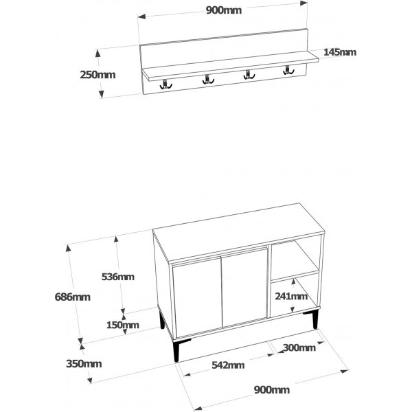 Aristo hallm�bel - Brun/antracit