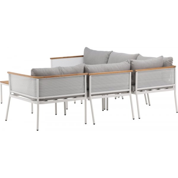 Groupe lounge Nettan - Blanc/gris clair Groupe lounge Nettan - Blanc/gris clair