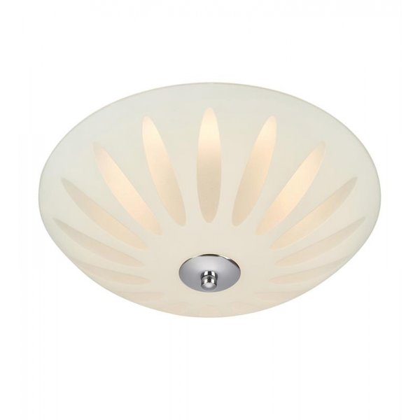 Petal Taklampa 43 - Vit/Krom