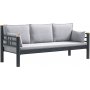 Kappis 3-sits utesoffa - Svart/fume