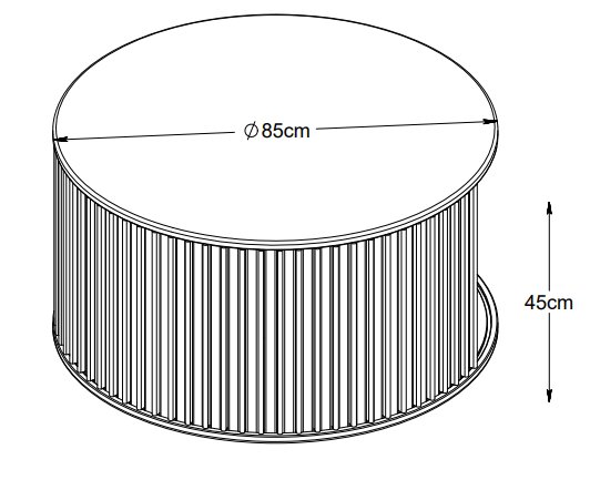 Sierra runt soffbord med förvaring Ø85 cm i svartbetsad ek Sierra runt soffbord med förvaring Ø85 cm i svartbetsad ek