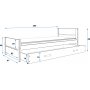 Bartek juniorsng med frvaringslda 90 x 200 cm - Valfri frg