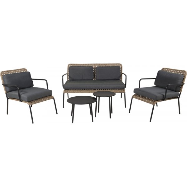 Groupe de canapés Paola - Noir Groupe de canapés Paola - Noir