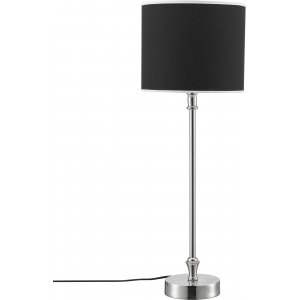 Lampe de table Liam - Noir/blanc/chrome - 58 cm