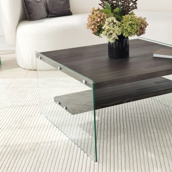 Aqua salontafel 75 x 75 cm - Antraciet Aqua salontafel 75 x 75 cm - Antraciet