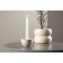 Posh ljusstake 9 x 6 cm - Beige/Svart