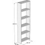 Newton boekenkast - Eiken