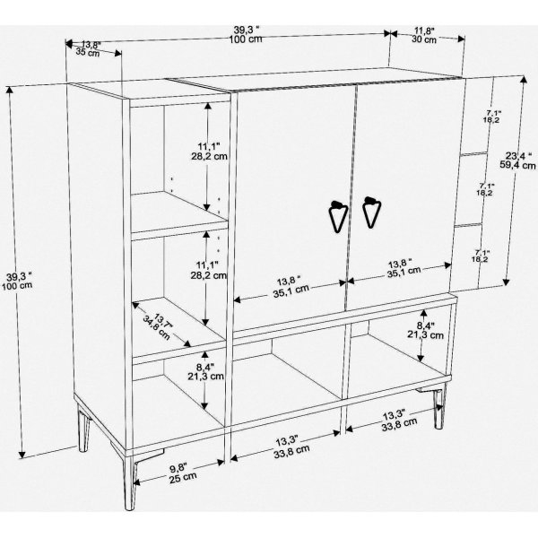 Armoire Platinum - Chêne/blanc Armoire Platinum - Chêne/blanc