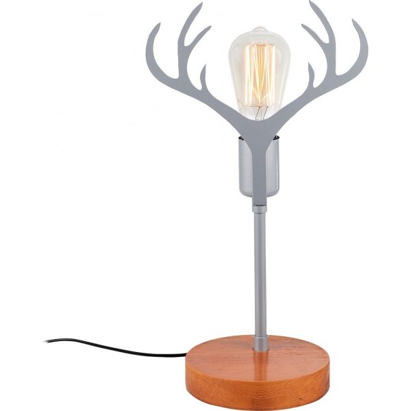 Antler bordslampa - Valn�t/silver