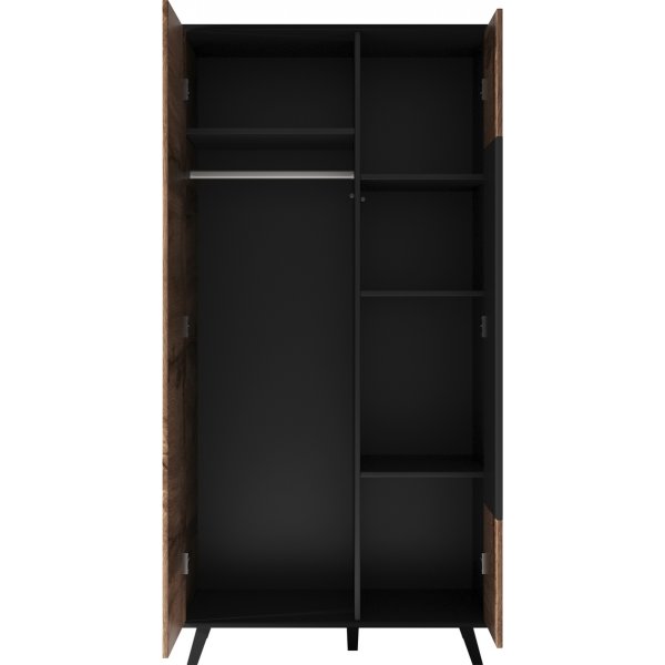 Armoire Fate 90x182 cm - Chne/noir