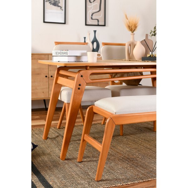 Palace eetgroep 2 - Eiken/creme Palace eetgroep 2 - Eiken/creme