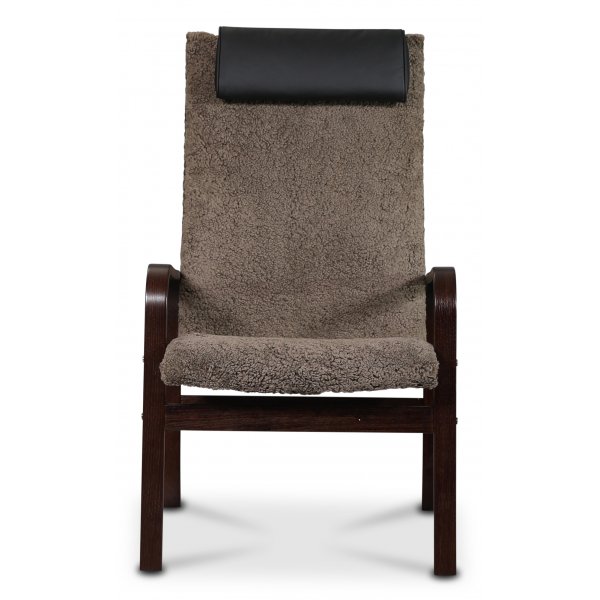 Fushion fåtölj i fårskinn scandinavian expresso - Mörk valnöt Fushion fåtölj i fårskinn scandinavian expresso - Mörk valnöt