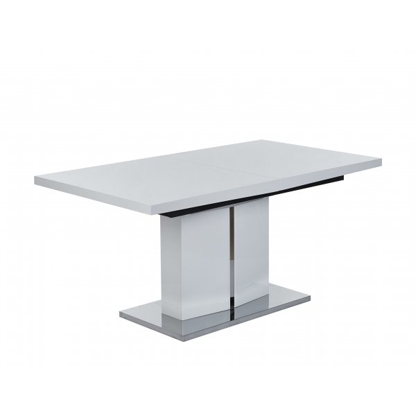 Rartliff matbord 160-200 cm förlängningsbart - Vit / Metall Rartliff matbord 160-200 cm förlängningsbart - Vit / Metall