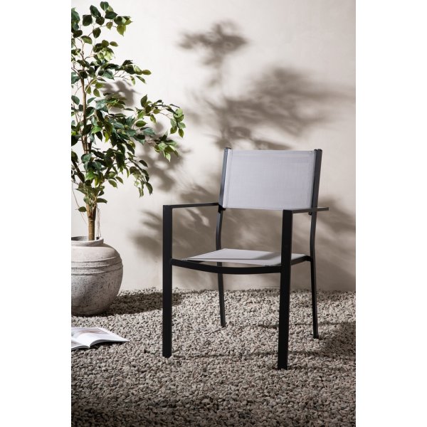 Chaise de salle à manger Copacabana - Noir/Gris Chaise de salle à manger Copacabana - Noir/Gris