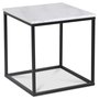 Accent soffbord 50 - Vit marmor / Svart