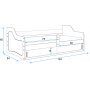 Sofix juniorsng med frvaringsfack 80 x 160 cm - Valfri frg
