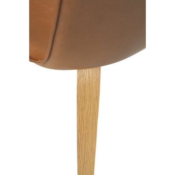 Chaise Glee - PU marron/chêne Chaise Glee - PU marron/chêne