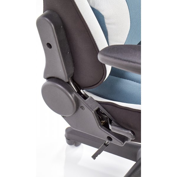 Chaise de bureau / chaise de jeu Sabella - Bleu/blanc