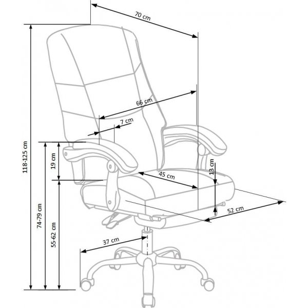 Turid kontorsstol - Svart (PU) Turid kontorsstol - Svart (PU)