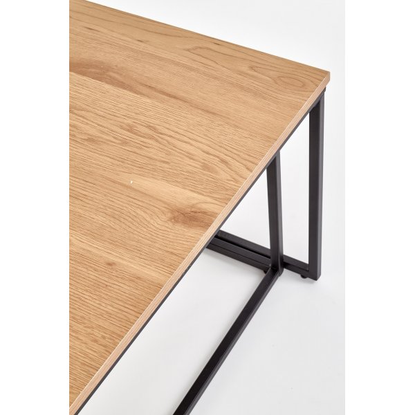 Table basse Palin 55x60 | 120x55 cm - Chne/noir