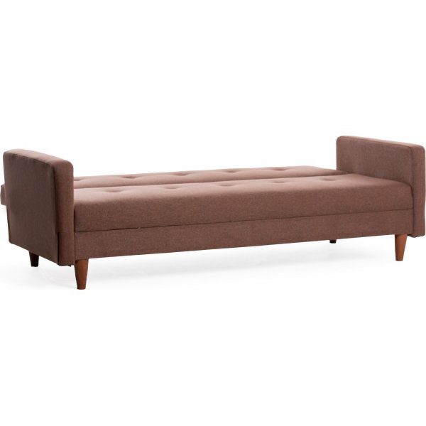 Hiko 3-sits bddsoffa Brun