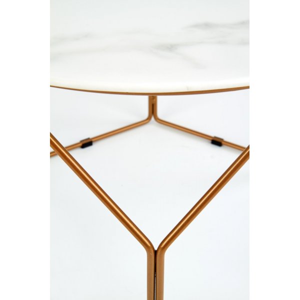 Table basse Wisconsin Ø60 cm - Marbre blanc/or Table basse Wisconsin Ø60 cm - Marbre blanc/or