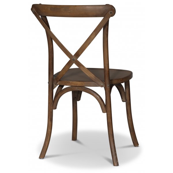 Paris vintage stol med kryss i valnöt + Fläckborttagare för möbler Paris vintage stol med kryss i valnöt + Fläckborttagare för möbler