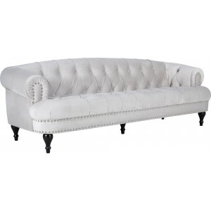 Oxford deluxe 3-sits soffa i Beige sammet