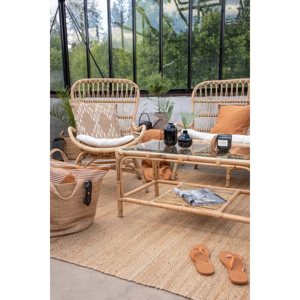 Groupe de canapés Ella - Rotin/écru Groupe de canapés Ella - Rotin/écru