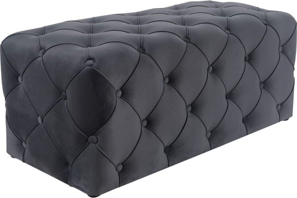 Aviva puff 102 cm - Svart sammet