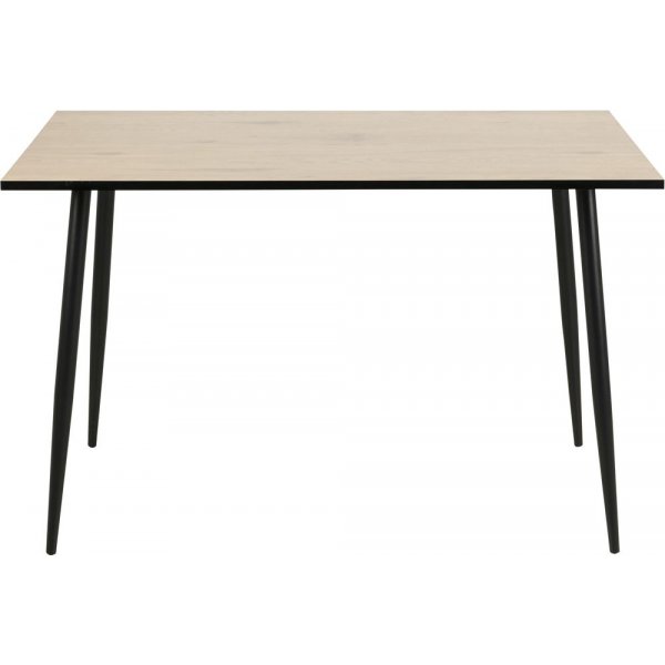 Table  manger Wilma 120 cm - Chne pigment blanc/noir