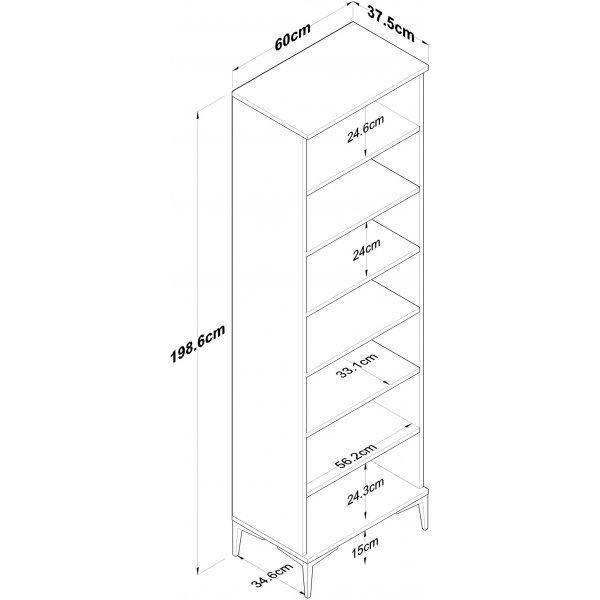 Armoire Jericho 102 - Noyer/blanc Armoire Jericho 102 - Noyer/blanc