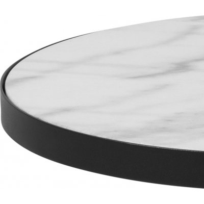 Soli soffbord 45 cm - Vit marmor/svart