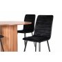 Bianca Matgrupp runt valn�t matbord med 4 st Windu Lyx svart stolar