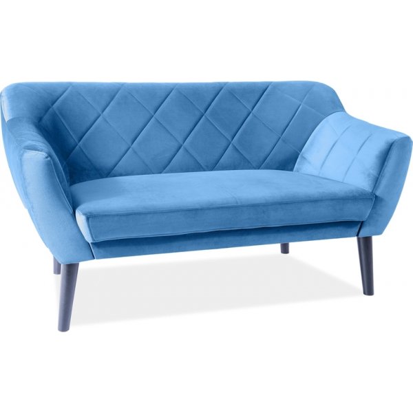 Karo 2-sits soffa - Bl sammet