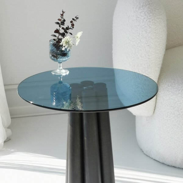 Table basse Thales Ø50 cm - Noir/bleu Table basse Thales Ø50 cm - Noir/bleu